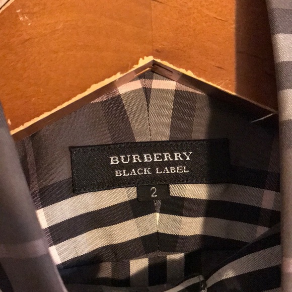 Authentic Burberry Dark Gray, pink plaid Shirt - Picture 6 of 8